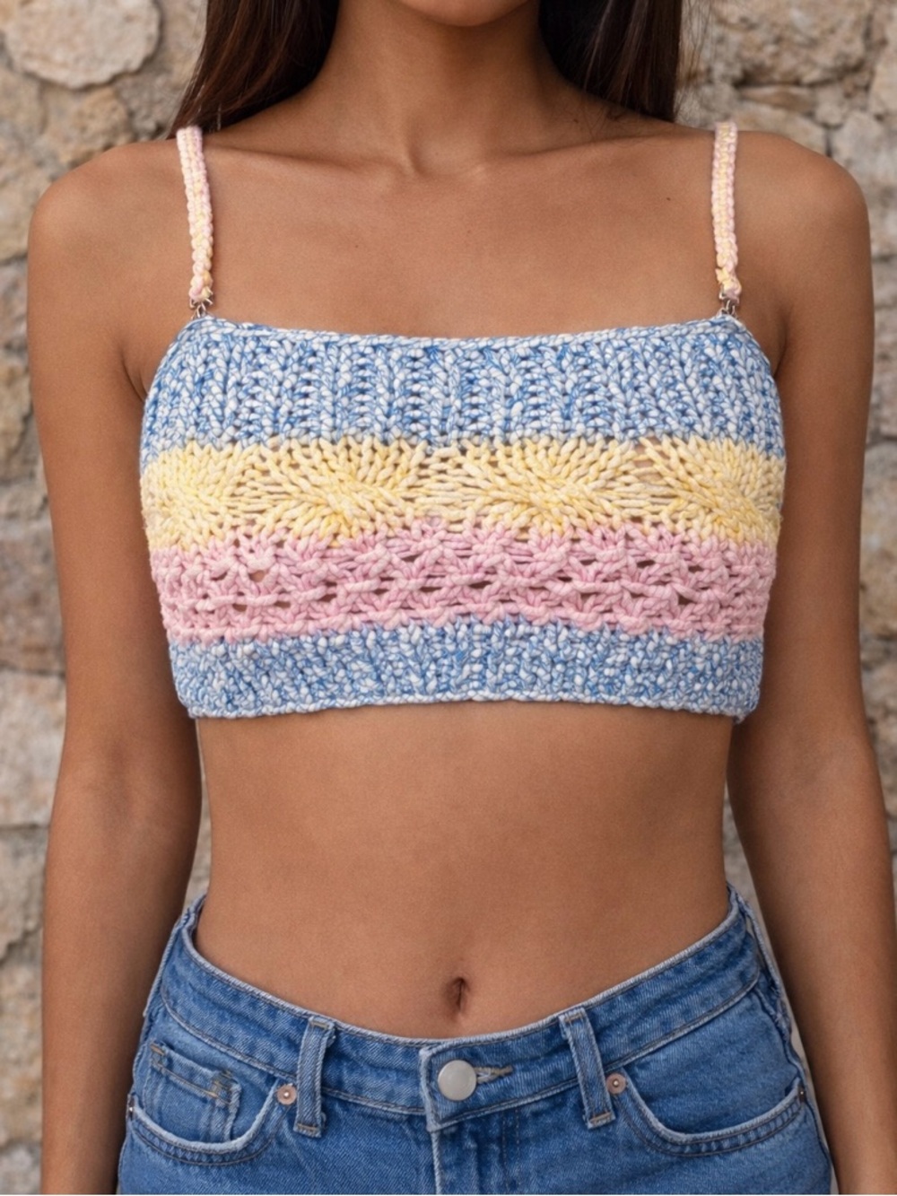 CHANEL Pastel Multicolor Crop Top